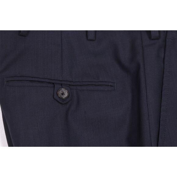 Billy Reid Mens Solid Navy Blue Flat Front Wool Dress Pants 29x28 - Picture 3 of 7